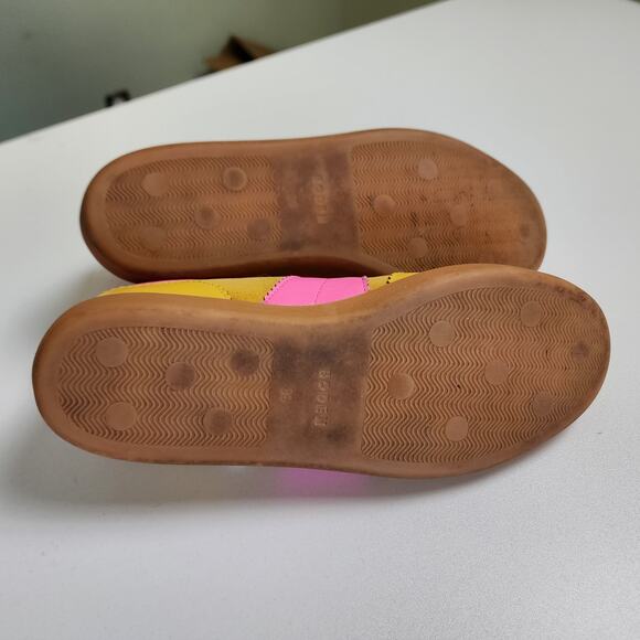 Boden Womens Yellow Erin Retro Tennis Trainers Size US8 EU39 Mustard Pink Suede - Picture 9 of 10